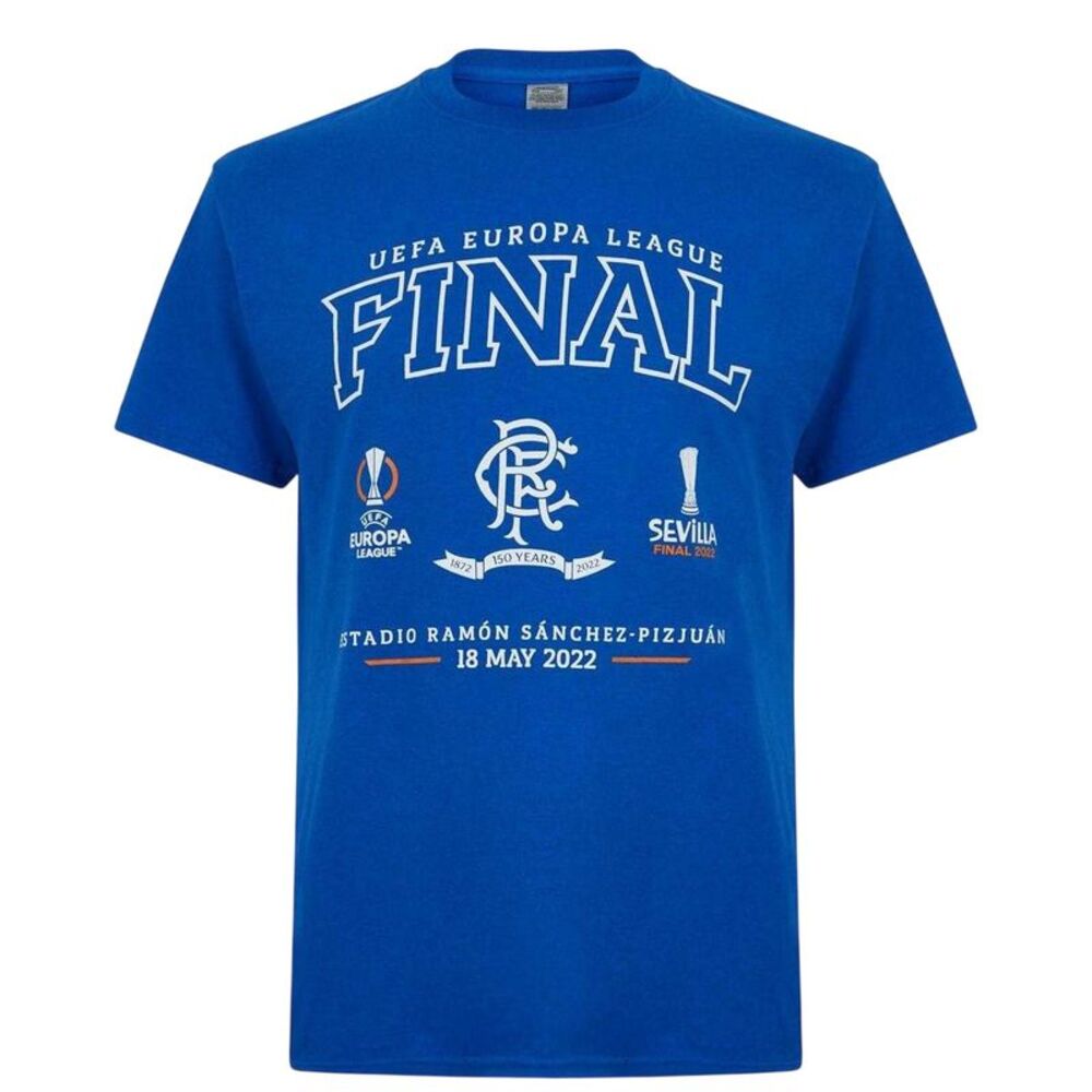 Castore Mens Europa League Rangers FC T-Shirt / Blue